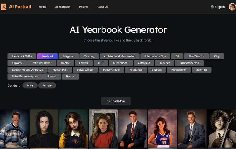 choose yearbook tool ai portraits