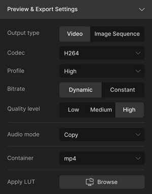 topaz video enhancer ai output settings